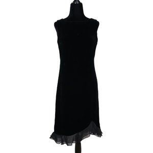 Talbots Women's Size 2 Silk Sleeveless Sheath Velvet Dress